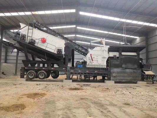 دستگاه سنگ شکن موبایل 174.7 کیلووات صفحه نمایش کارخانه سنگ شکن موبایل 150 TPH 190 TPH