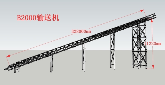 نوار نقاله انتقال سنگ آهن 200Kw 1200mm عرض معدن حمل و نقل مقاوم در برابر حرارت