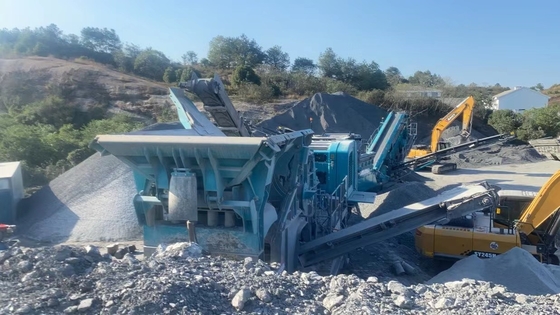 سنگ شکن دست دوم 500 TPH کارکرده موبایل سنگ شکن 550SR Track Mounted Stone Stone Crusher ساخت 2020